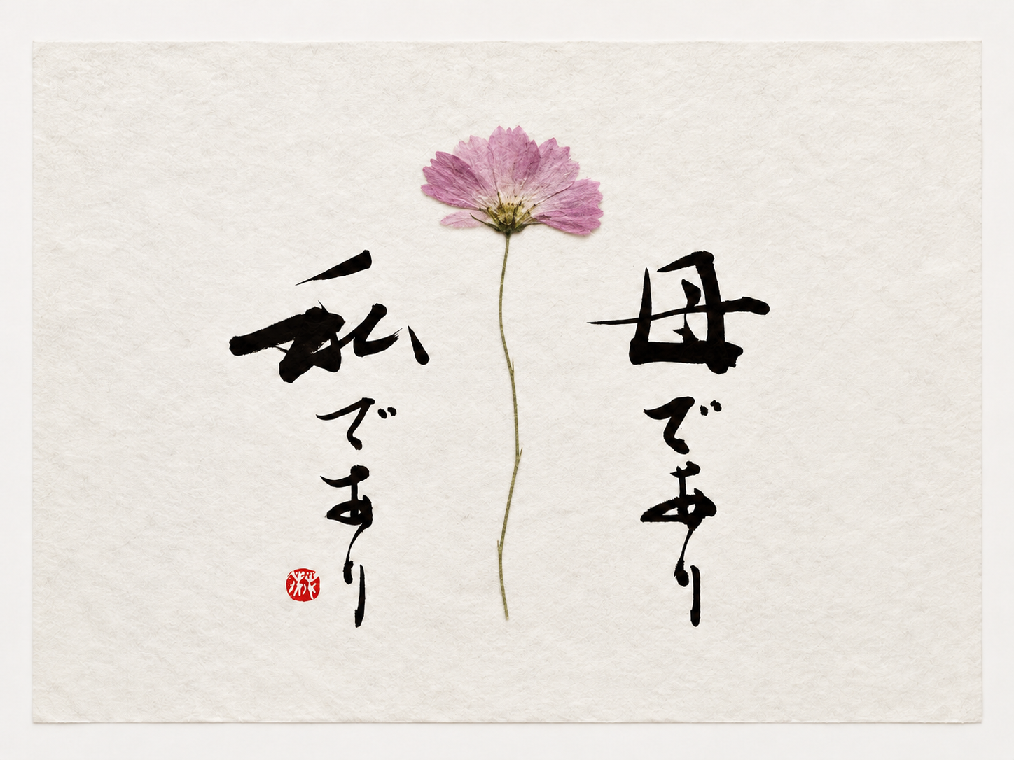 FLOWER SHODO作品「母であり、私であり」